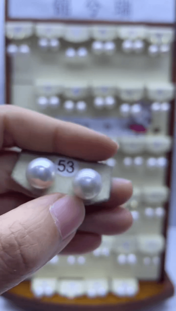 【闪购商品】淡水珍珠耳饰18K金镶嵌53