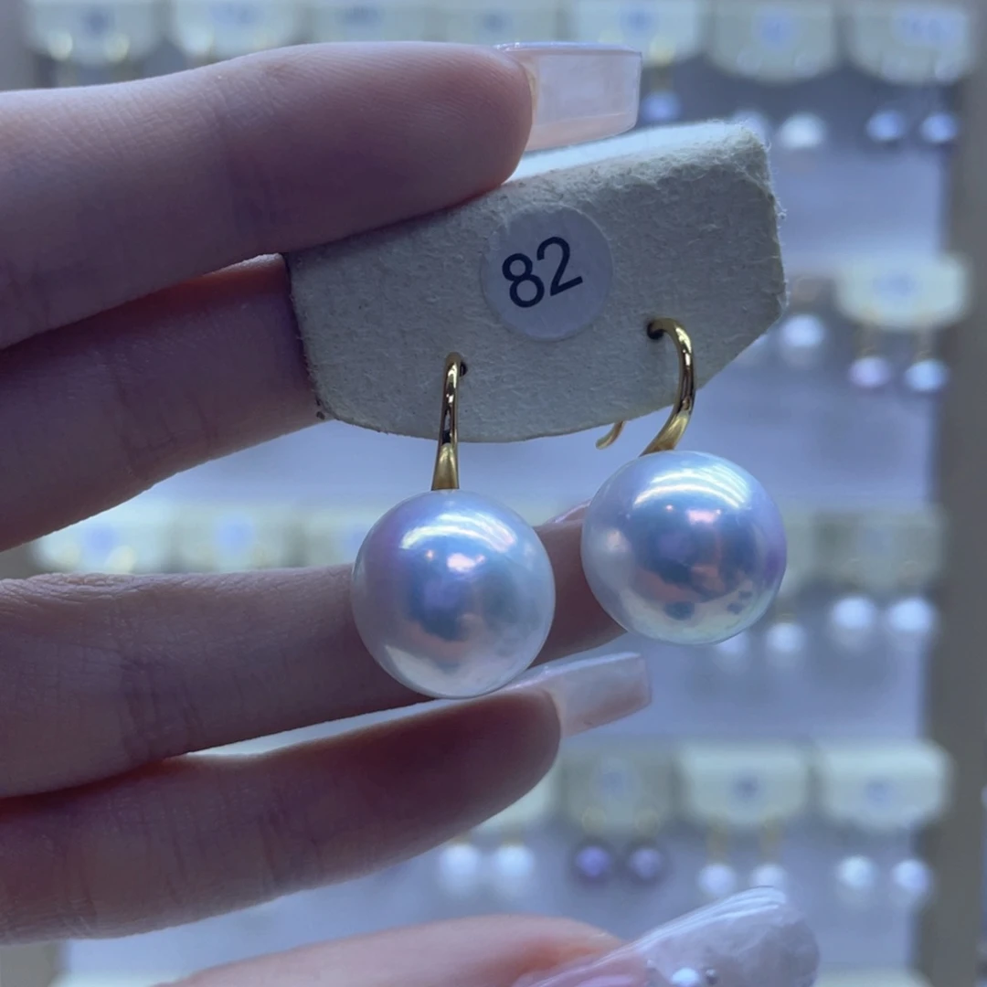 淡水珍珠耳饰银S925镶嵌