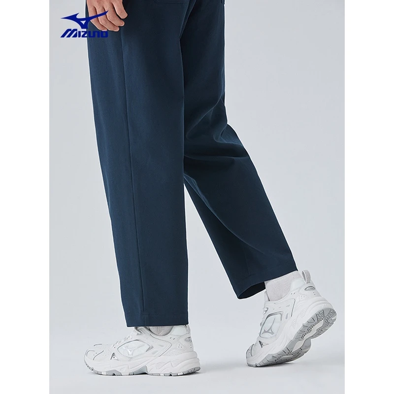 Mizuno/美津浓秋冬运动男新款宽松简约百搭直筒廓形休闲梭织长裤