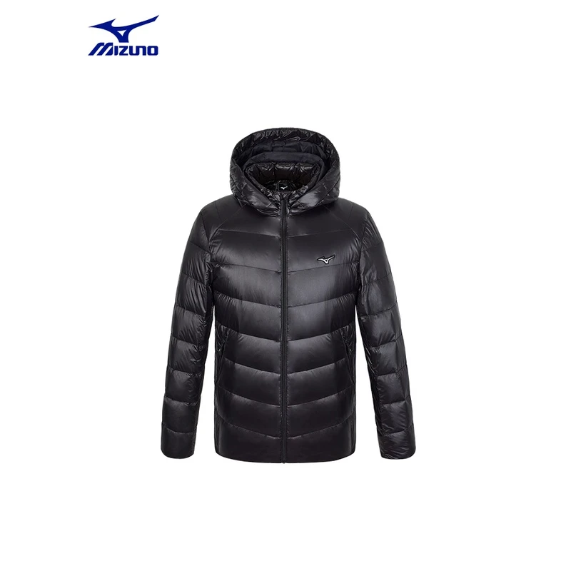 Mizuno美津浓23秋冬男子短款轻量保暖连帽羽绒服ESSENTIAL系列