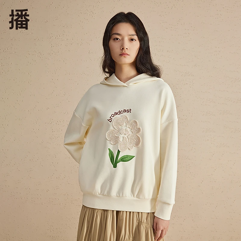 播2024春休闲连帽卫衣