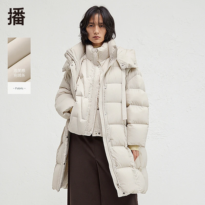 播温暖舒适连帽半高领羽绒服BDR4RD4115