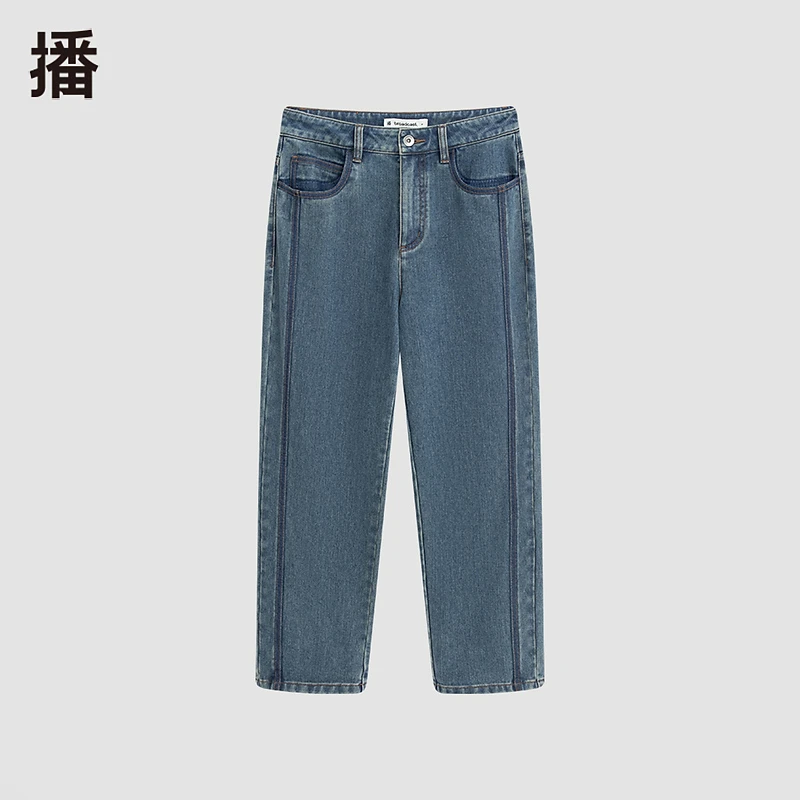 播牛仔设计师百搭九分休闲裤宽松BDQ4KD1157