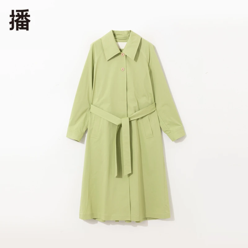 【达人专属】播衬衫收腰修身风衣 内心旁白 DDP4FD4728百搭