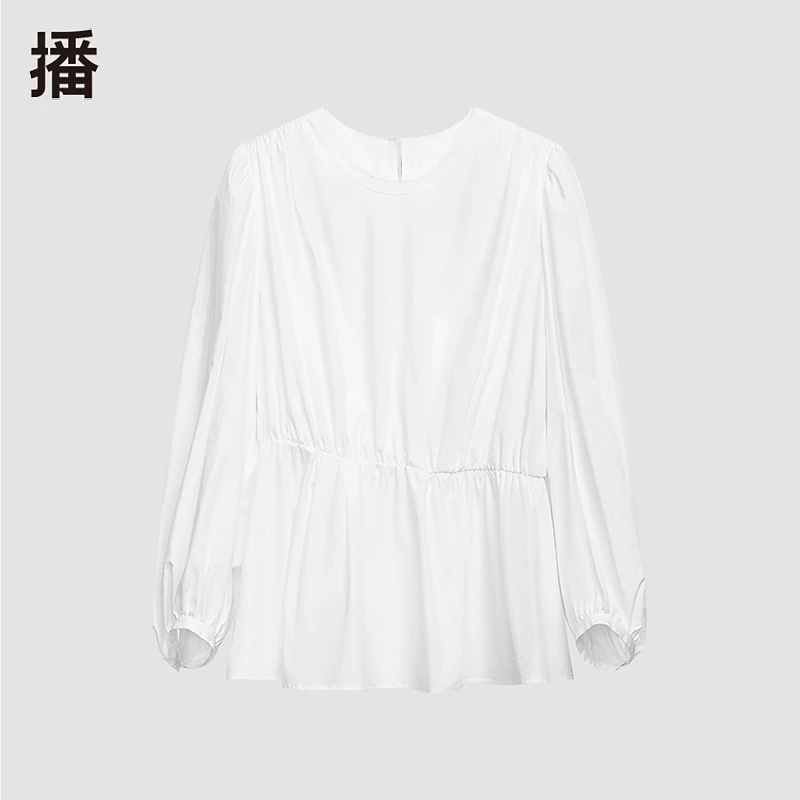 播24春褶皱时尚收腰休闲花式上衣BDR1HD0150
