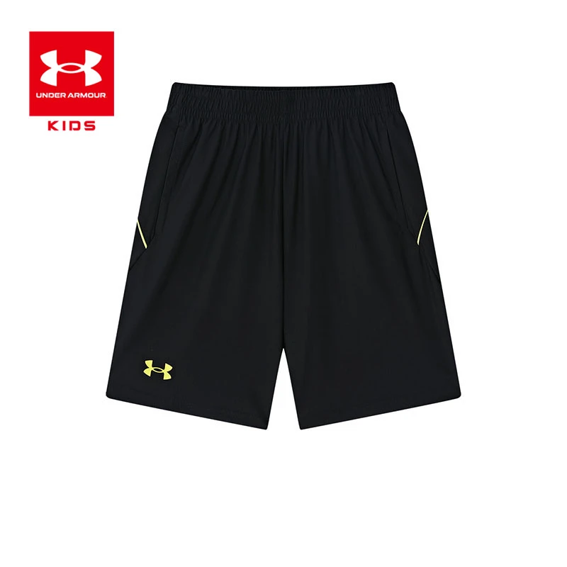 安德玛男女童户外休闲夏季透气薄款宽松五分弹力跑步速干裤儿童节