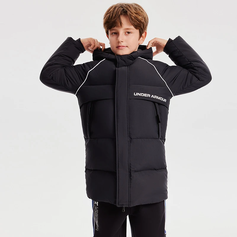 Under Armour/安德玛男童中长款羽绒服连帽加厚防风秋冬保暖户外1