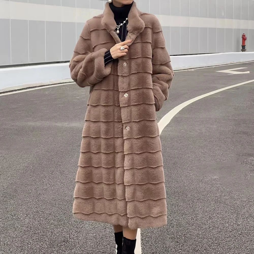 Miss TuTu新款加厚貂毛皮毛一体秋冬季冬款气质轻奢保暖外套