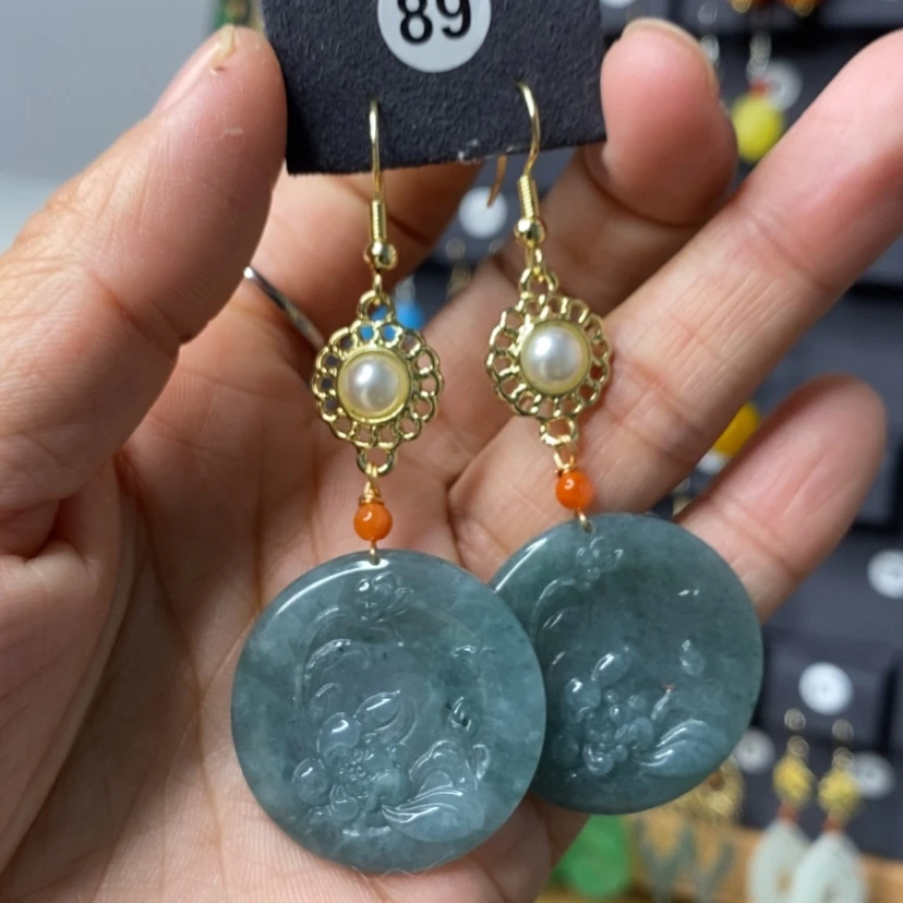 【闪购商品】翡翠耳饰未镶嵌682