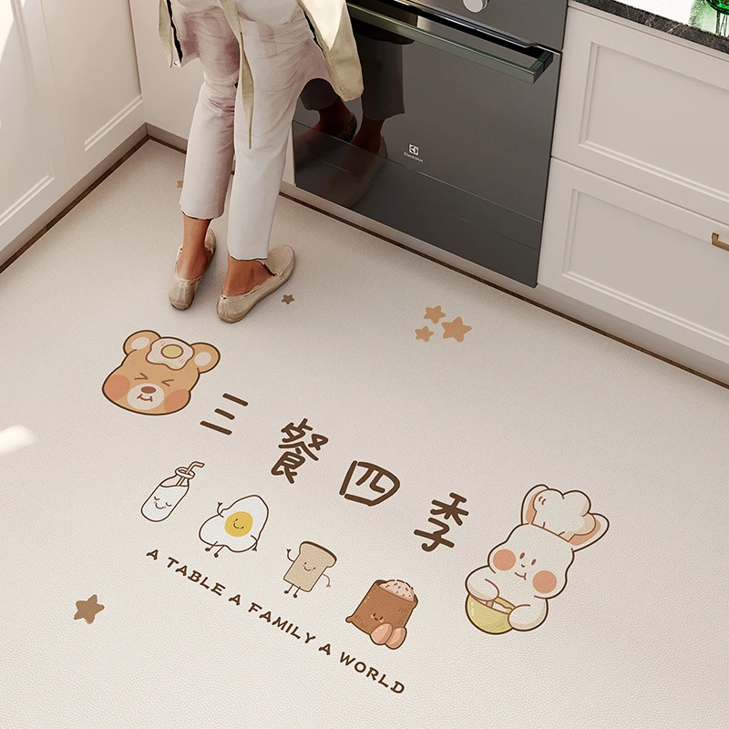 厨房专用满铺地毯垫防水防油免洗可擦pvc地垫耐脏防滑可裁剪脚垫