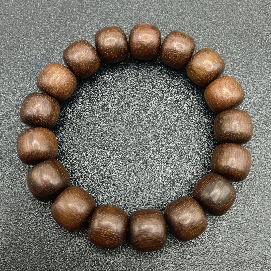 黑金贡木1.2+老型桶珠单圈手串