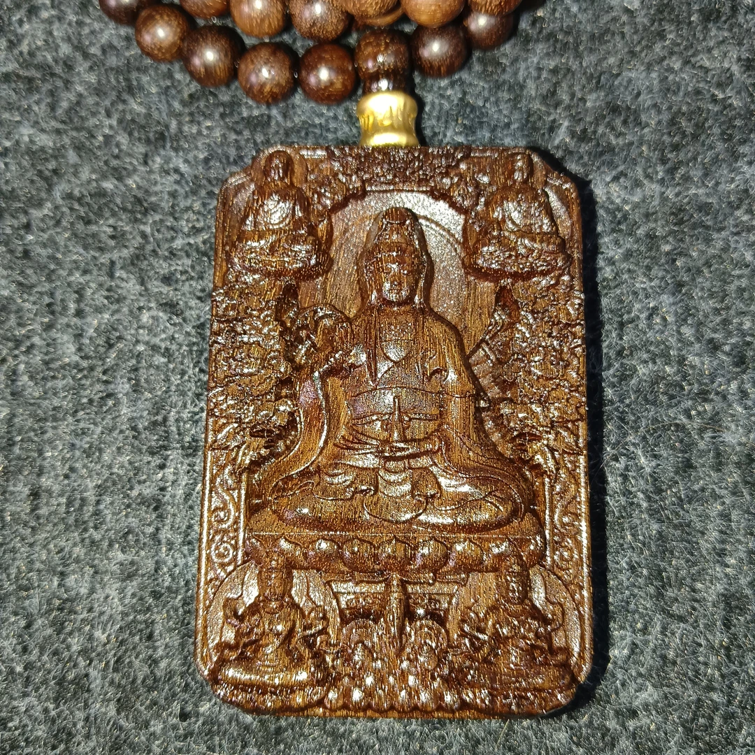 【杨总】五路观音雕刻牌牌