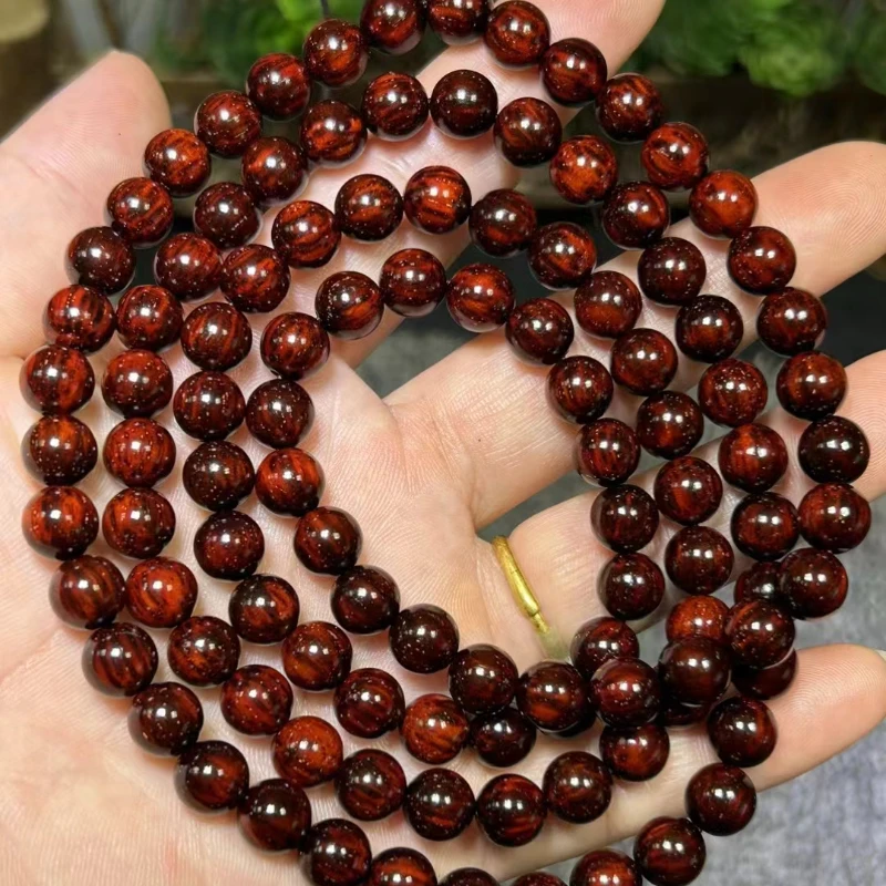 印度火焰纹小叶紫檀0.8多圈手串