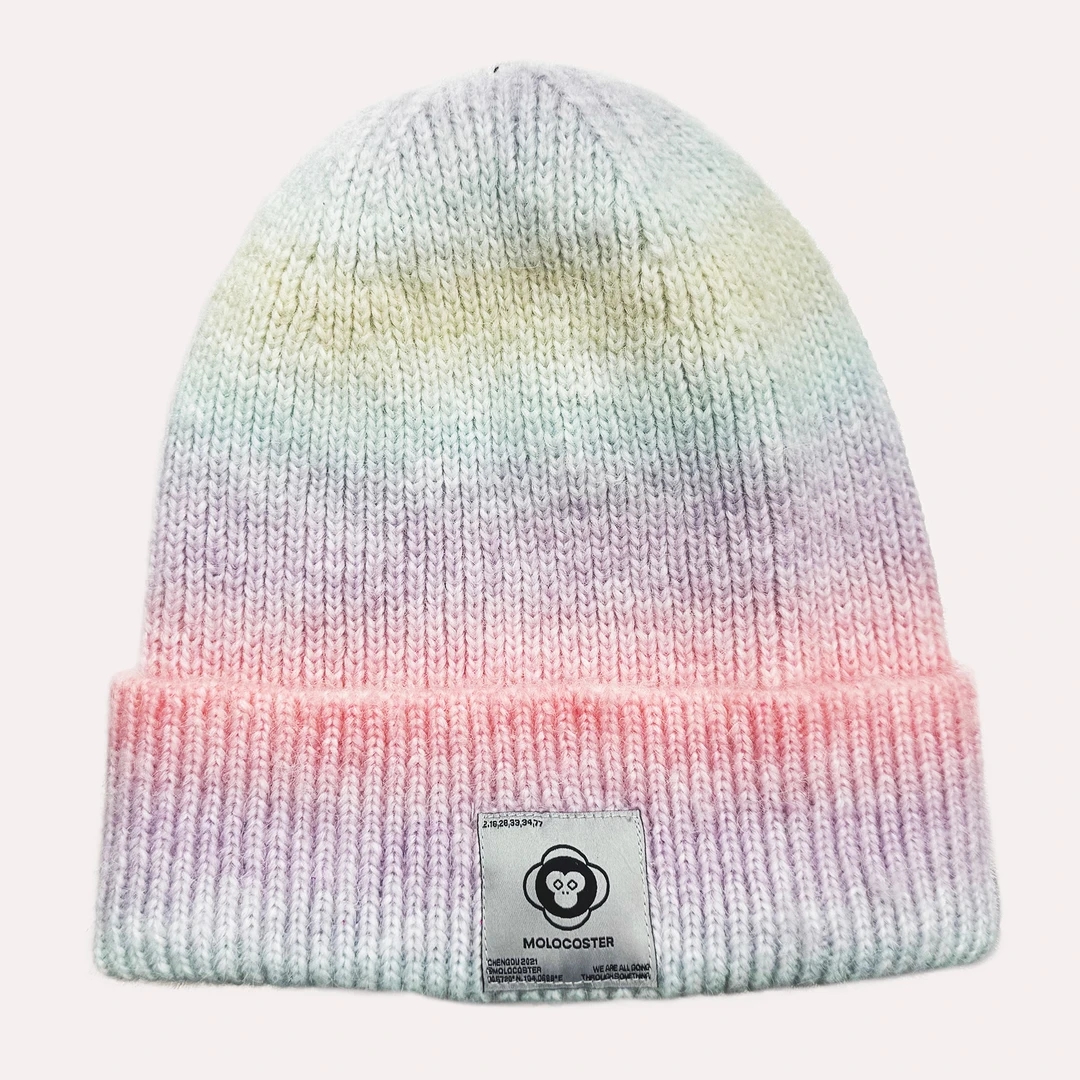 Molocoster西猿 雪季新品男女潮款彩虹针织帽保暖滑雪帽