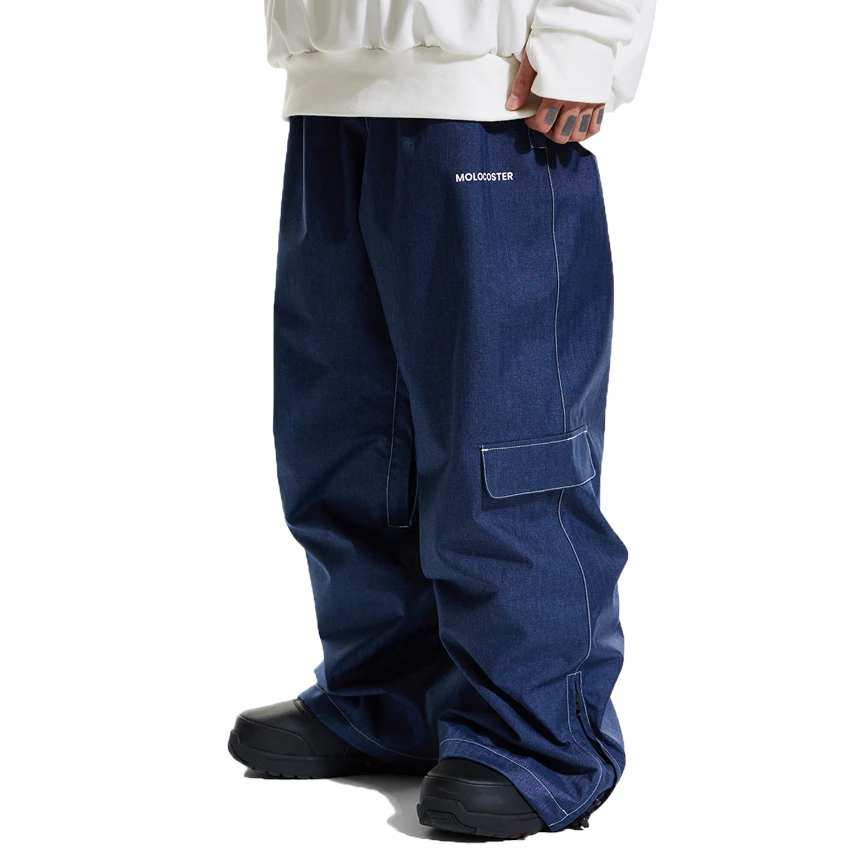 MOLOCOSTER西猿【牛仔雪裤】男女中性滑雪服宽松防水防风保暖滑雪裤