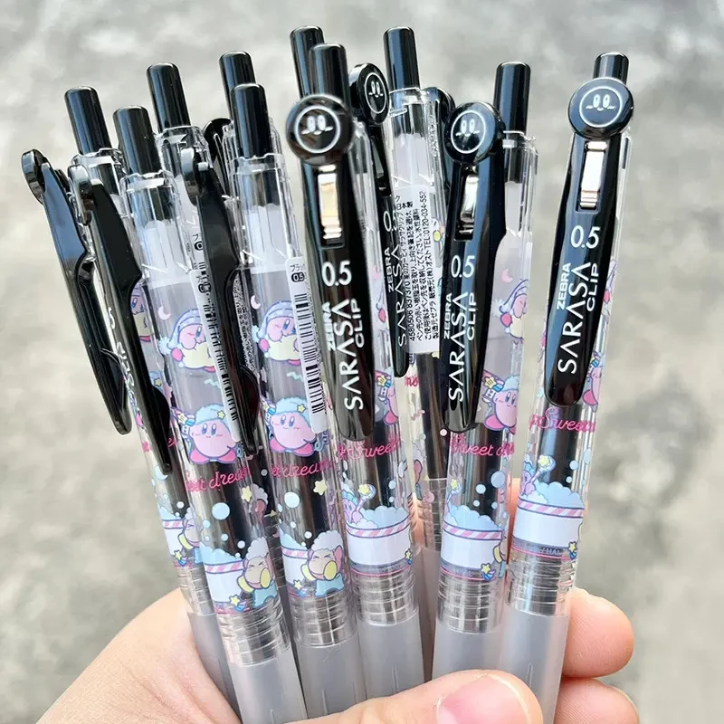 日本ZEBRA斑马新款星之卡比限定款JJ15按动性笔黑色水性笔0.5mm