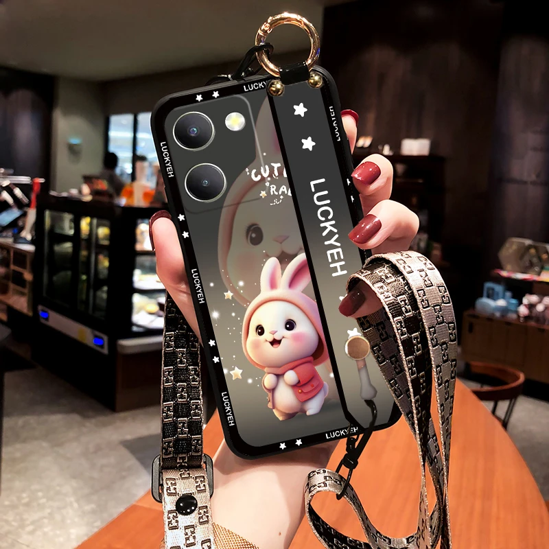 星星兔vivo y100i手机壳防摔V2279A腕带全包y100斜挎挂绳女款硅胶