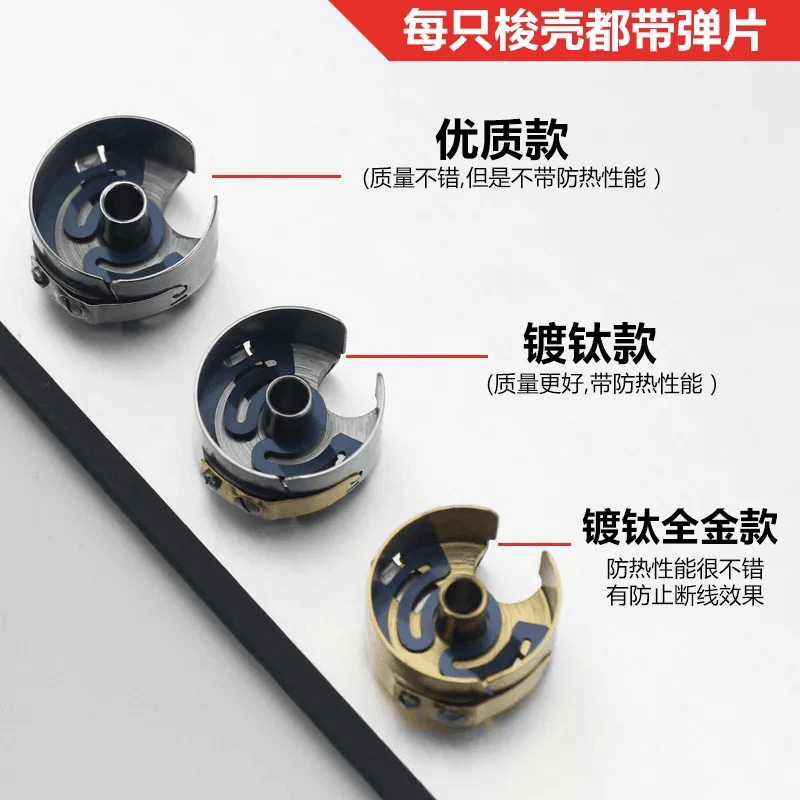 金永发梭壳锁壳工业缝纫机平缝车梭壳电脑平车防热镀钛梭壳带弹片