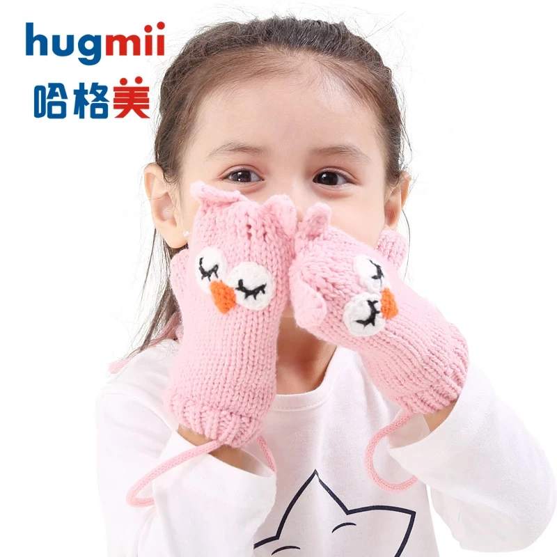 【哈格美】儿童动物针织 立体 钩花 手套，精选原材料面料保暖舒适