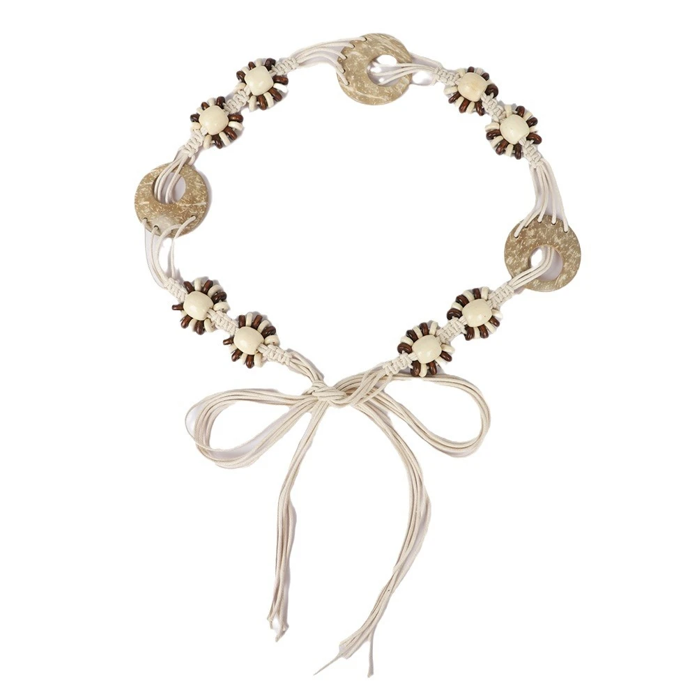 【慧有钱】民族风蜡绳编织腰带波西米亚风休闲收腰装饰连衣裙腰绳潮