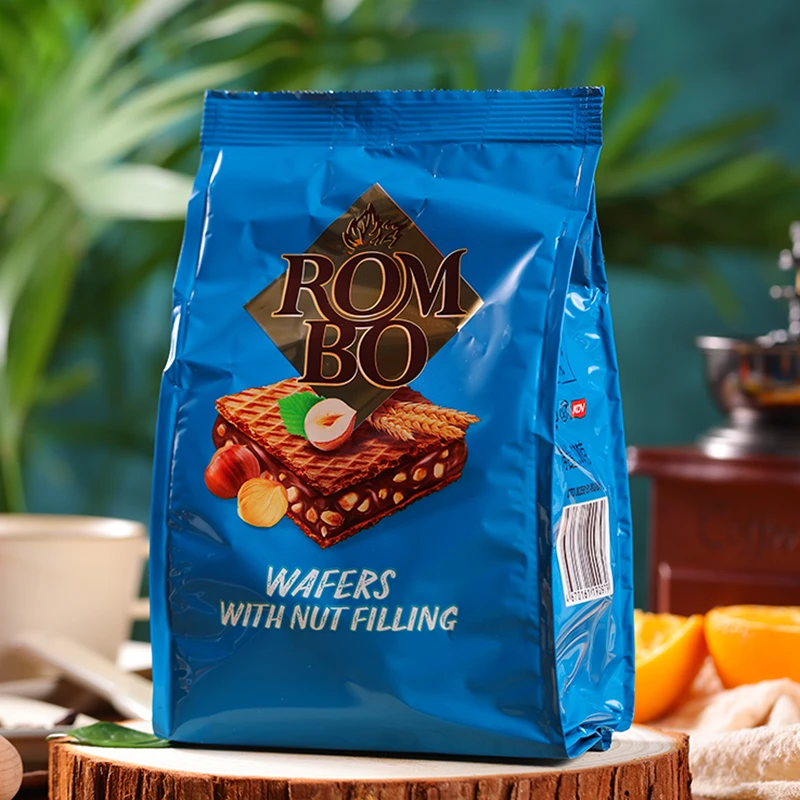 俄罗斯原装进口kdv榛仁巧克力威化饼干零食点心独立包装200g*1袋