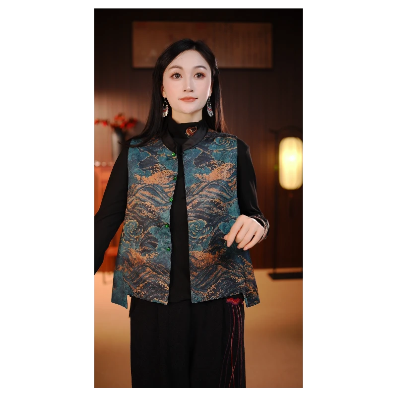 [青晓]公子柒新中式碧海潮生马甲