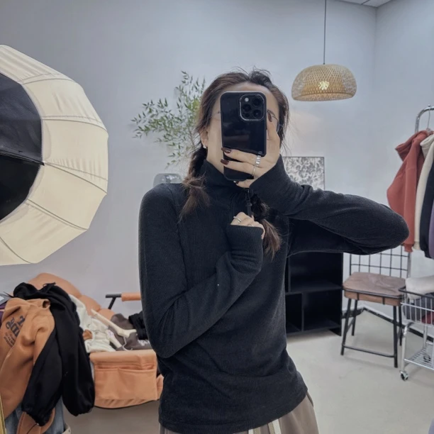 VEE【热力感】秋冬新款磨毛德绒半拉链卫衣半高领百搭休闲上衣