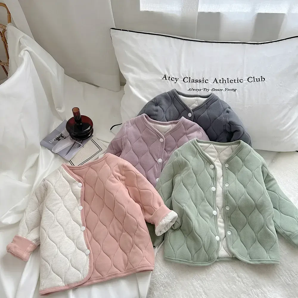 【洋气校服神器】儿童保暖上衣秋冬三层夹棉内穿外套宝宝秋冬季