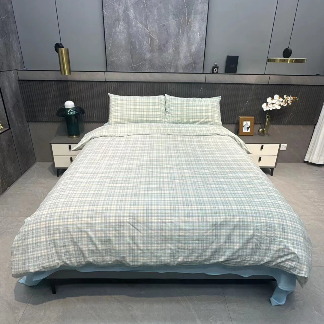 纯棉水洗 日系风格 五件套 2个被套 1个床单 2个枕套