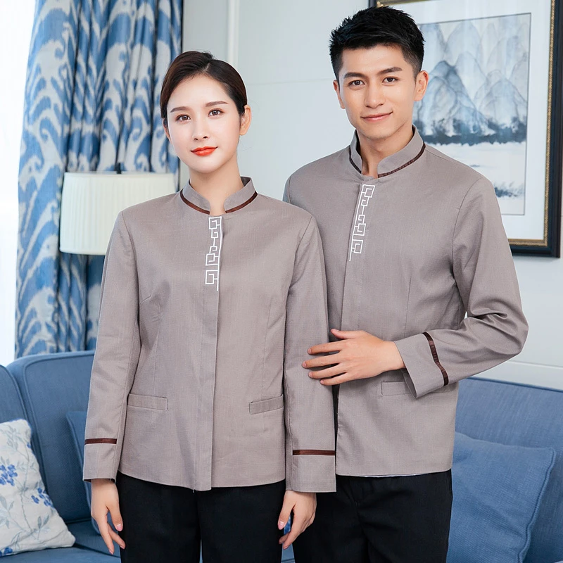 酒店饭店保洁工作服长袖宾馆客房小区物业楼层清洁工PA制服保洁服