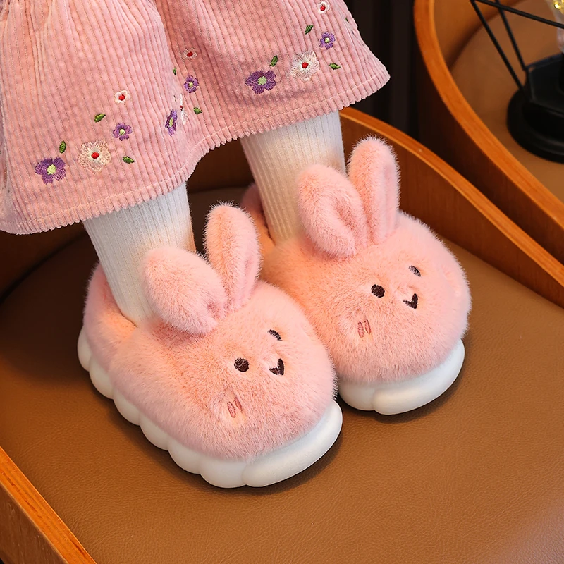 儿童棉鞋秋冬季卡通可爱男女童室内防滑小孩宝宝保暖家居包跟棉鞋