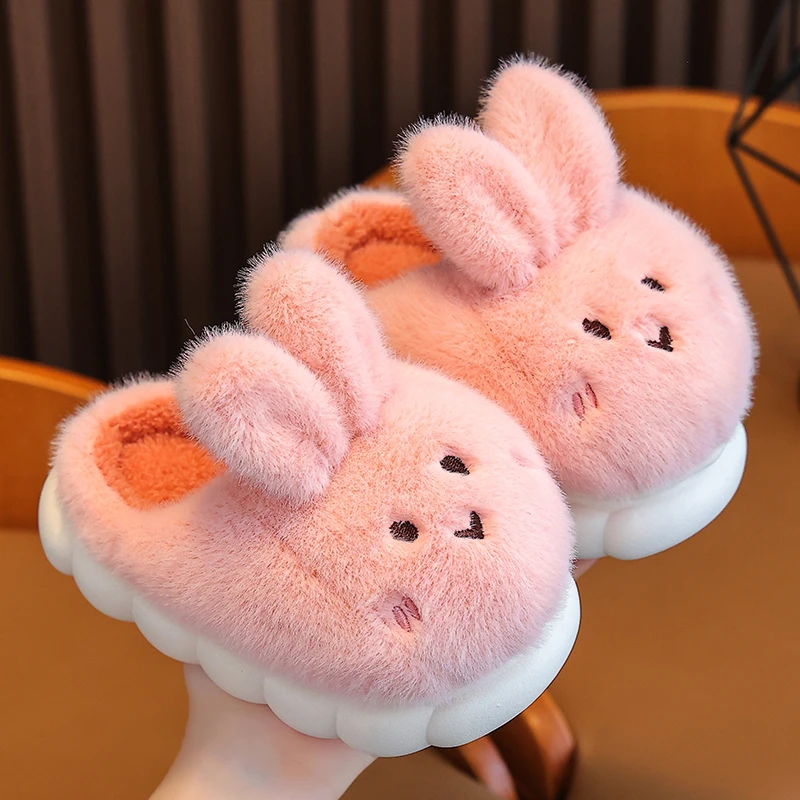 儿童棉鞋秋冬季卡通可爱男女童室内防滑小孩宝宝保暖家居包跟棉鞋