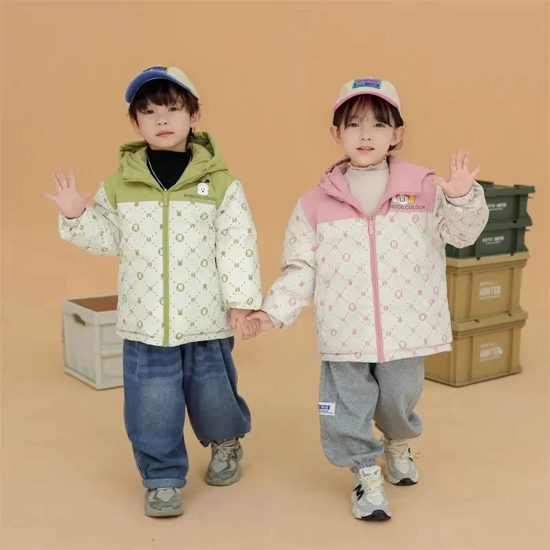 【反季捡漏】BTE4SU326巴布豆卡乐男童羽绒服双面穿