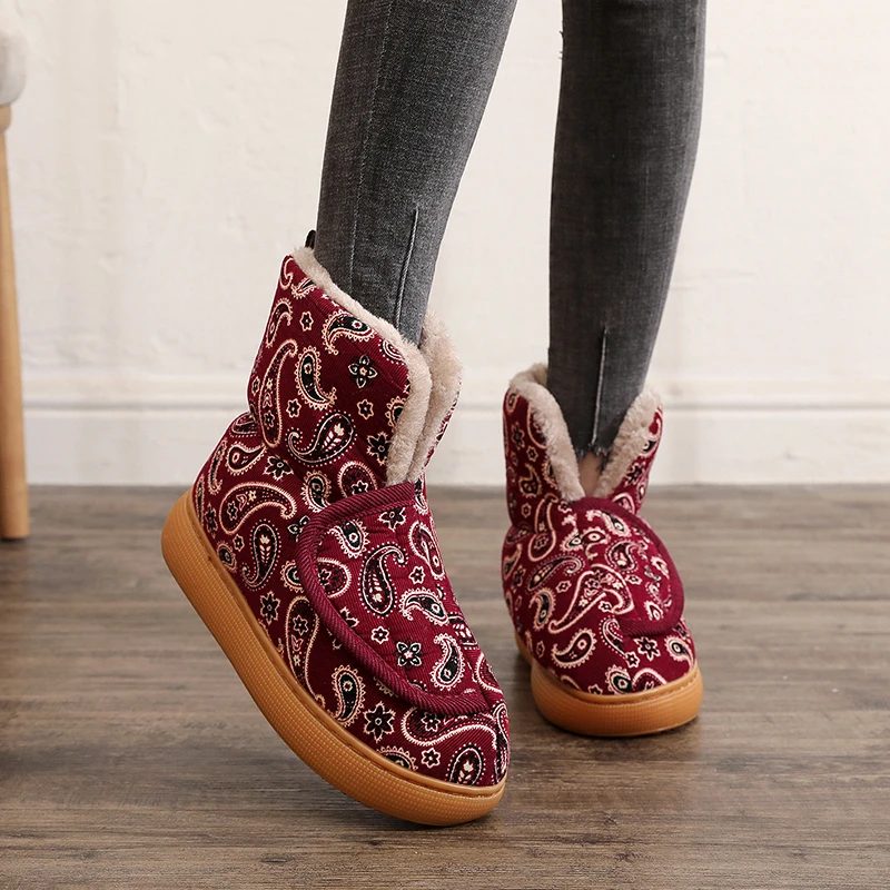 舒适保暖冬季棉拖加绒加厚棉鞋防滑厚底包跟棉拖鞋男女同款家居鞋