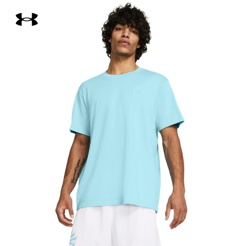 UA春夏库里CURRY品牌中国行男子高克重篮球运动短袖T恤1383378