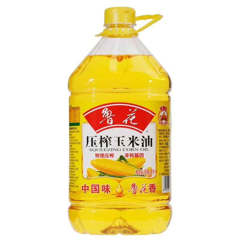 鲁花压榨玉米油5L/桶