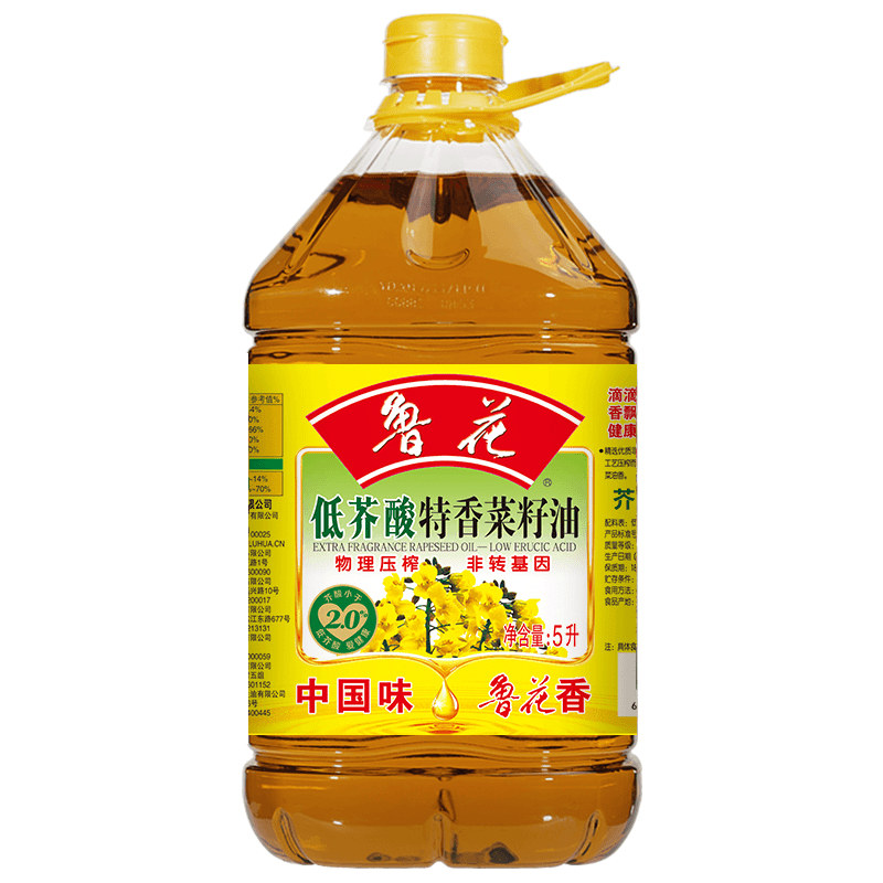 鲁花压榨特香菜籽油5L/桶