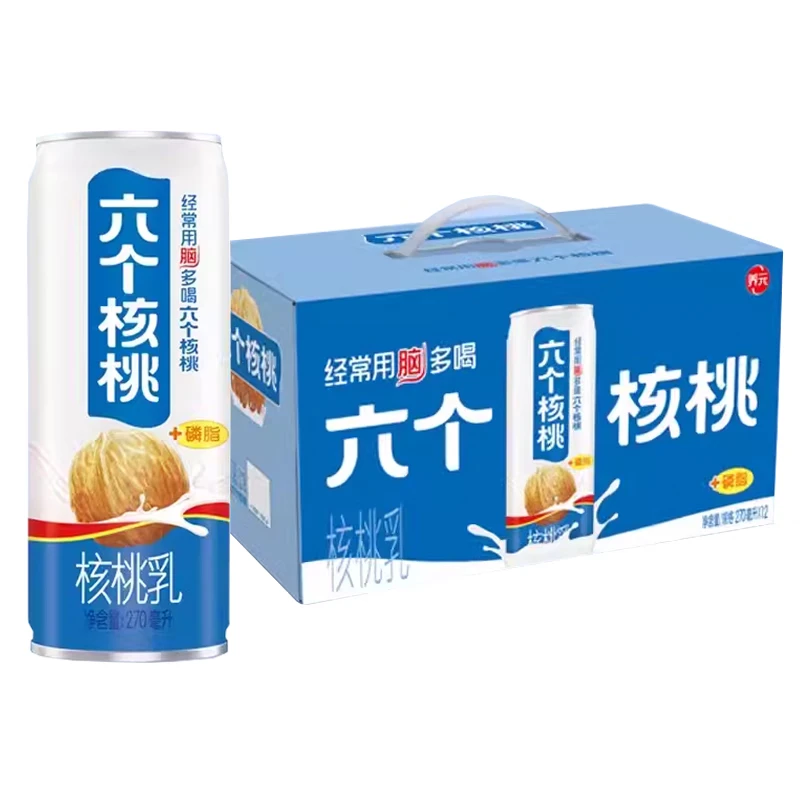 六个核桃磷脂核桃乳饮料270ml*12/提