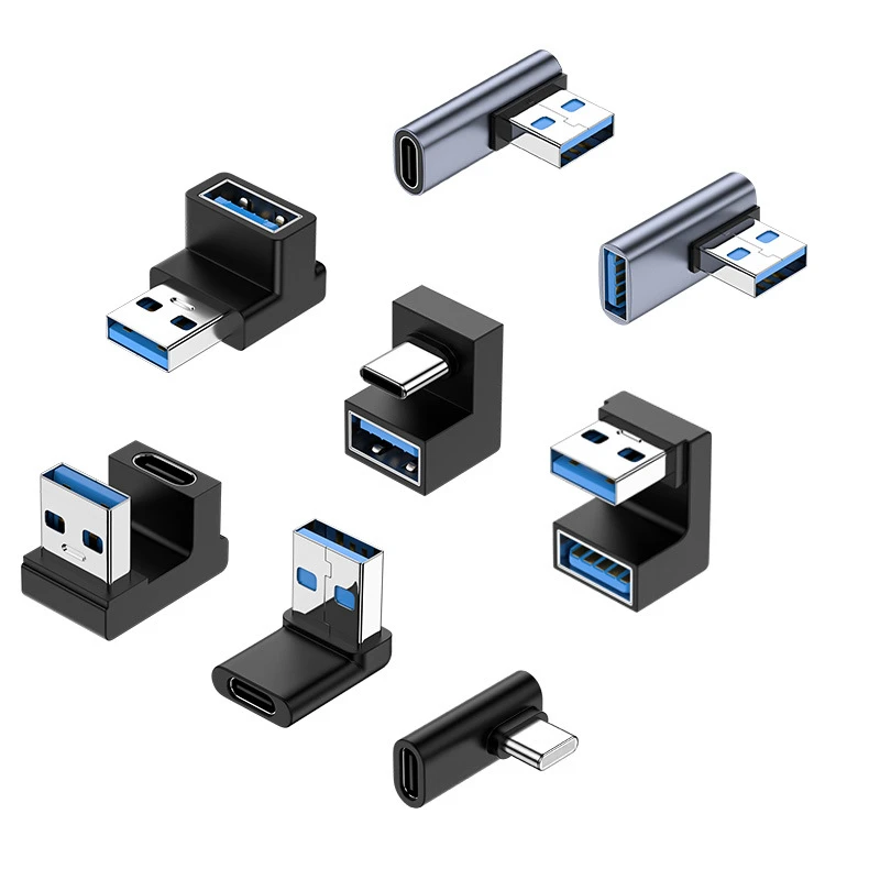 OTG转接头USB3.0母转type-c usb弯头U型手机笔记本转接头10Gbps