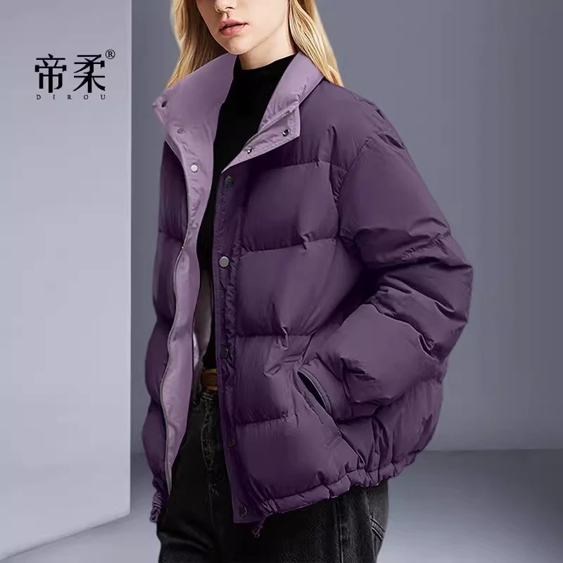 高级感时尚休闲立领洋气羽绒服女冬季2025新款小个子短款羽绒外套