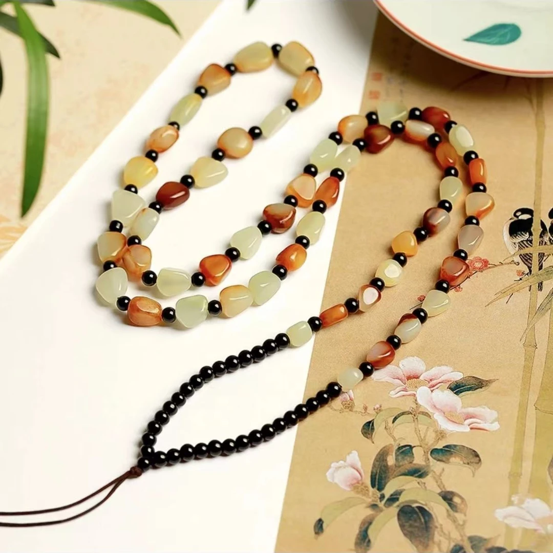 新疆和田玉珠链绳圆圆满满时来运转多样性发货拍一发一