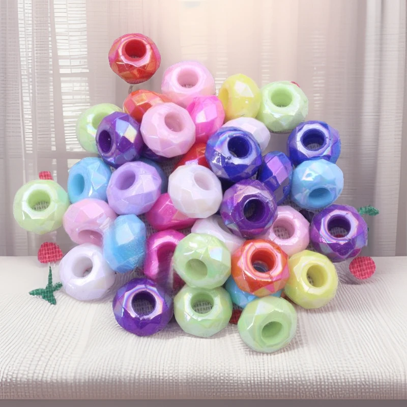 隔离串珠亚克力散珠镀亮珠切面算盘珠DIY发饰项链车挂材料配件