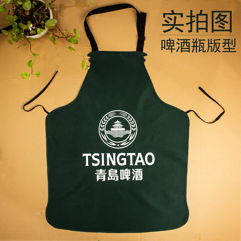 围裙家用厨房做饭烧烤个性啤酒瓶子版型围裙定制设计广告创意围腰