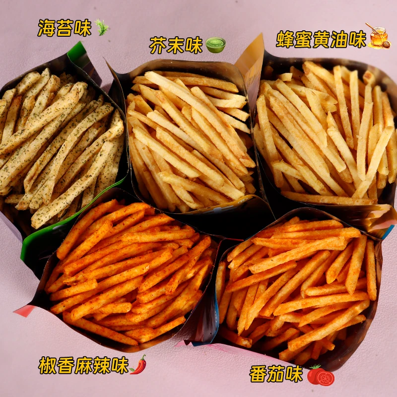原切薯条麻辣土豆条蜂蜜黄油解馋零食网红爆款休闲小吃袋装批发