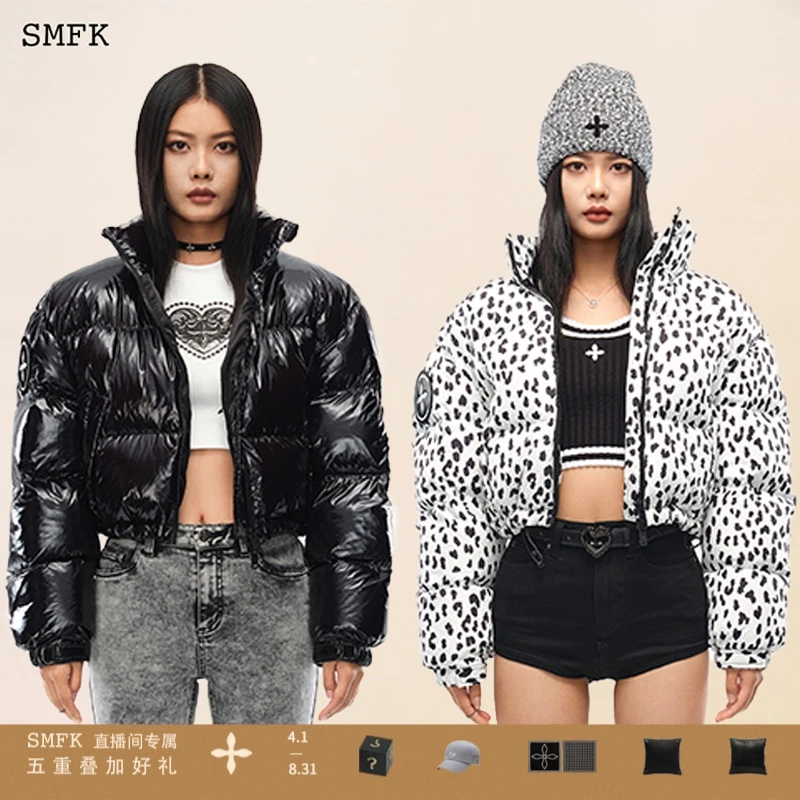 SMFK十字花复古短绳羽绒服 UG019WL 复古保暖防寒外套【好羽绒】