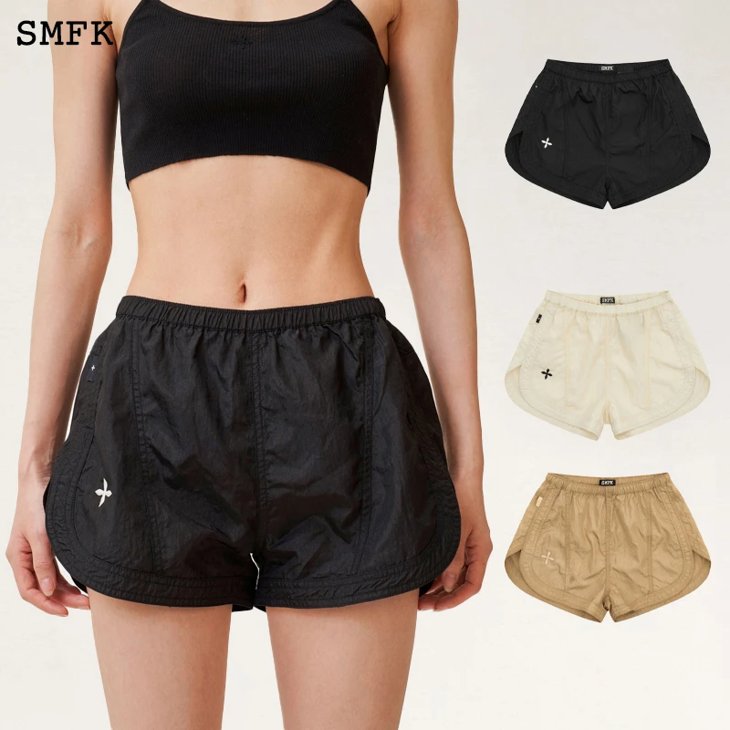 SMFK皮肤跑步衣慢跑短裤US010B女士夏季户外休闲百搭宽松短裤