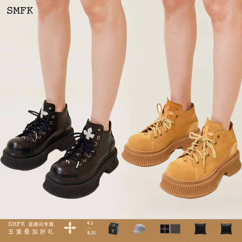 SMFK十字经典低帮沙漠靴 S0012B1 时尚厚底百搭时装靴