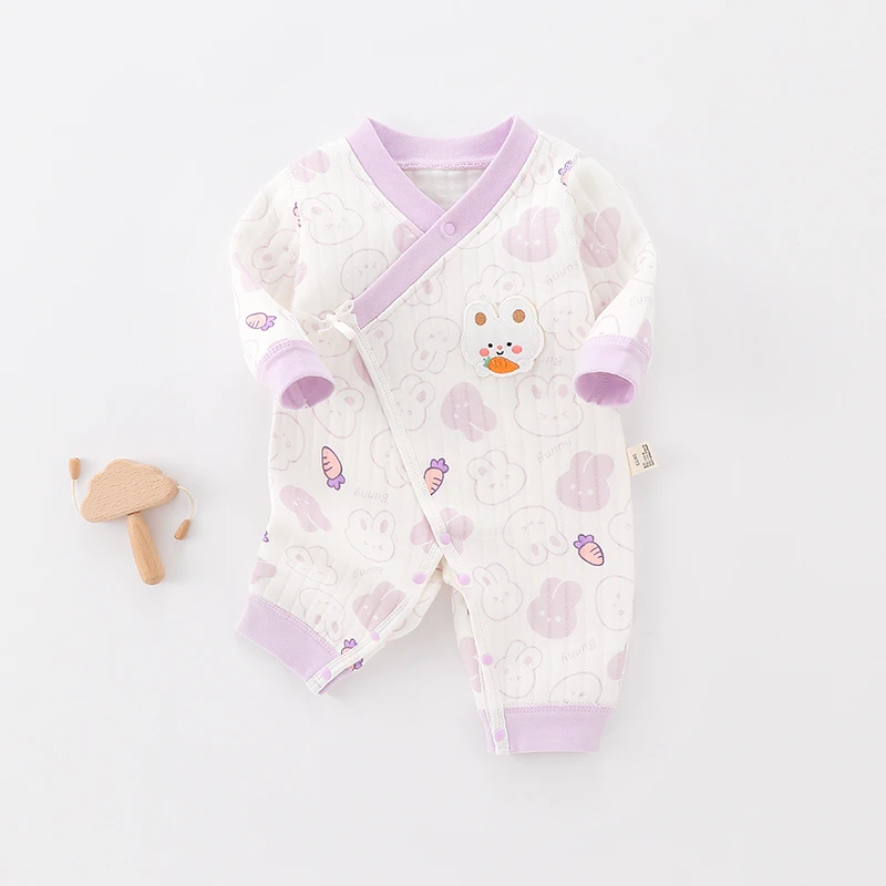 （新生儿）胡萝卜兔宝 和尚服幼儿纯棉宝宝保暖汉服连体衣秋冬秋季