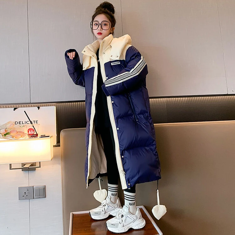 女童羽绒服冬季儿童外套加厚2023新款中大童8-15岁潮款爆款中长款