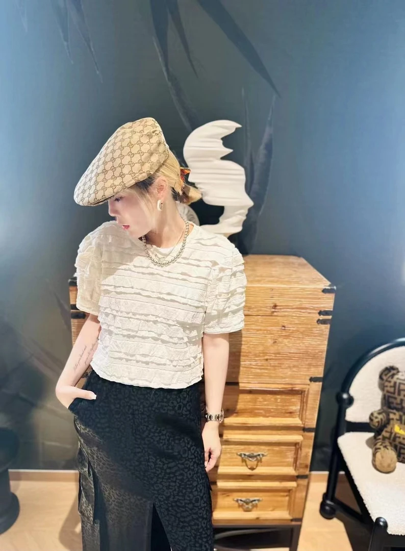 【SRT2】closoul设计师品牌显瘦遮肉重工层层圆领T短袖百搭夏季休闲